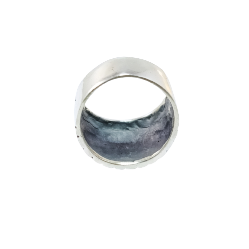JSAJ THICK ELEPHANT CARVING BAND RING IN 925 STERLING SILVER