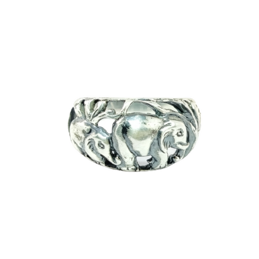 JSAJ THICK ELEPHANT BAND RING IN 925 STERLING SILVER