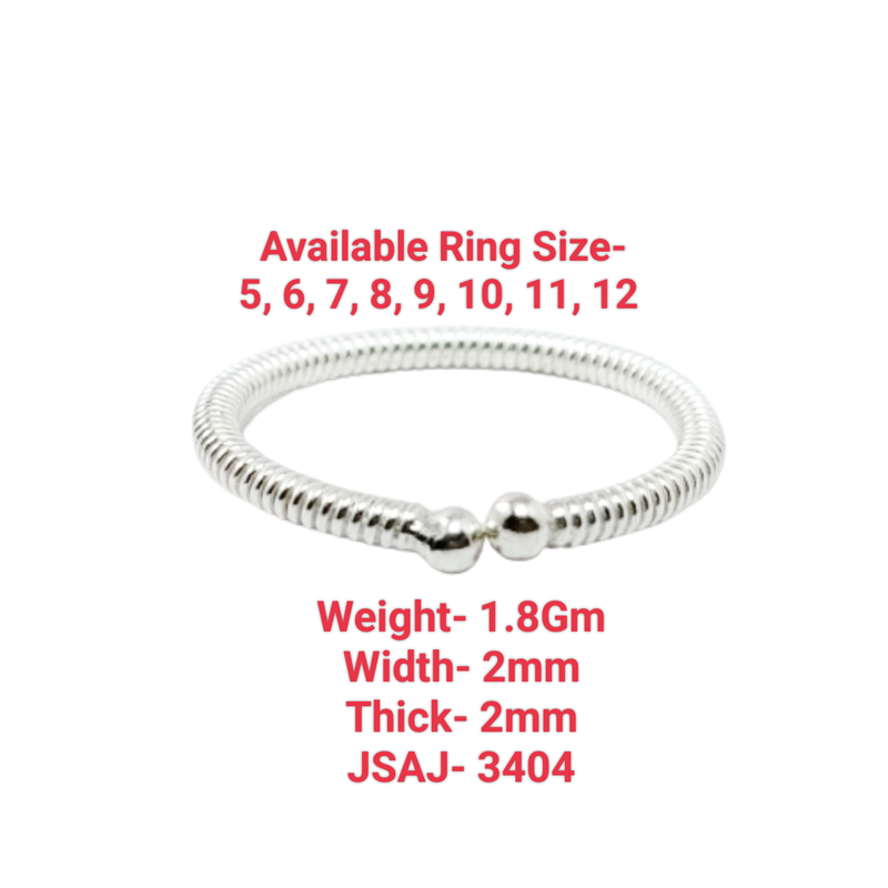 JSAJ THIN ADJUSTABLE BAND RING IN 925 STERLING SILVER