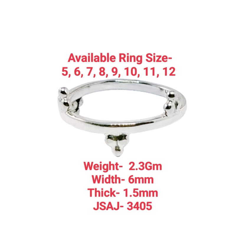 JSAJ THIN BAND RING IN 925 STERLING SILVER
