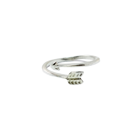 JSAJ ARROW ADJUSTABLE BAND RING IN 925 STERLING SILVER