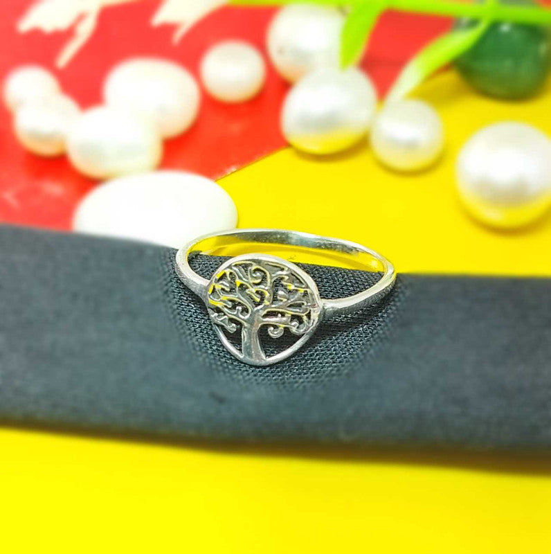 JSAJ TREE OF LIFE ROUND RING IN 925 STERLING SILVER