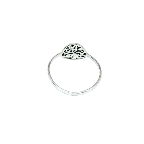 JSAJ TREE OF LIFE ROUND RING IN 925 STERLING SILVER