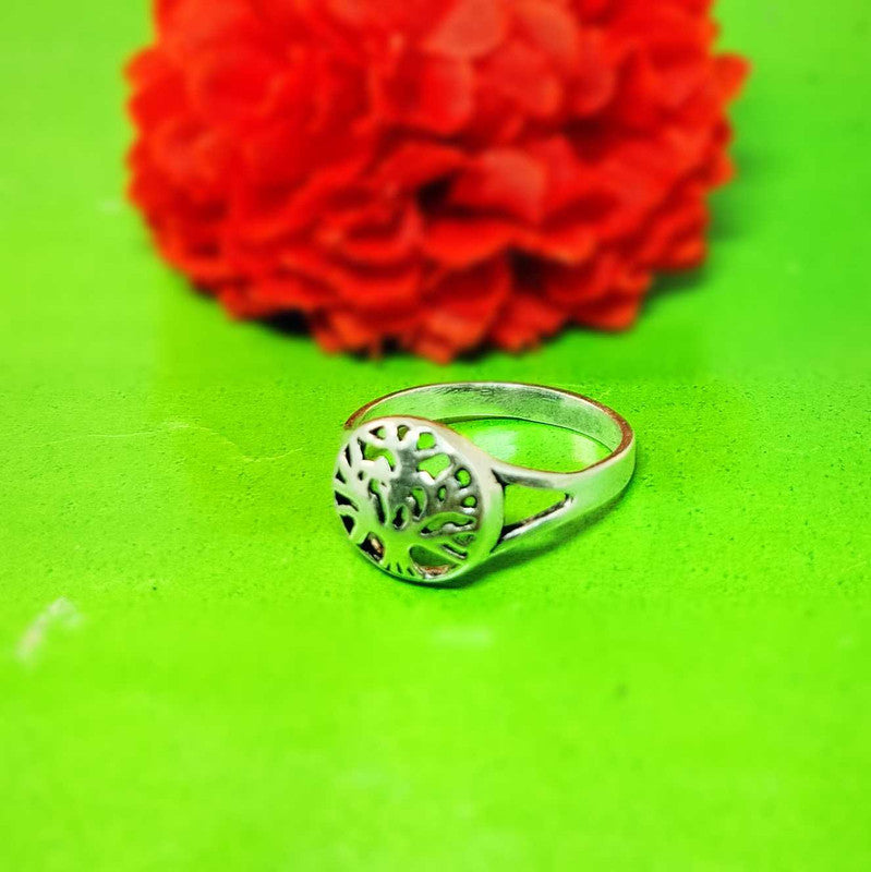 JSAJ TREE OF LIFE ROUND RING IN 925 STERLING SILVER