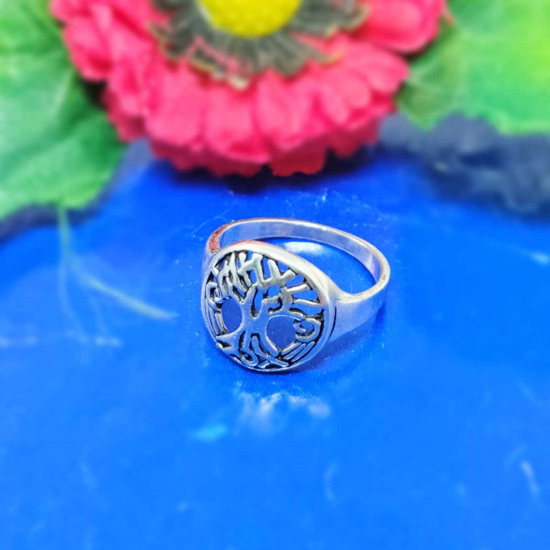 JSAJ TREE OF LIFE ROUND RING IN 925 STERLING SILVER