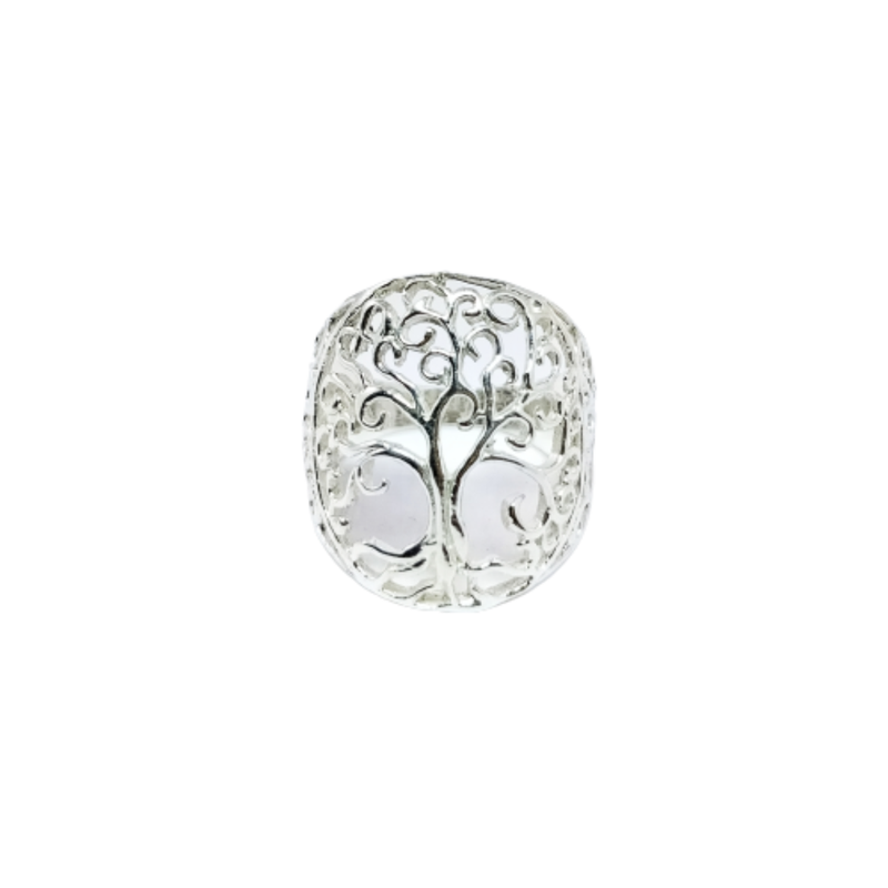 JSAJ TREE OF LIFE OVAL SHAPE RING IN 925 STERLING SILVER