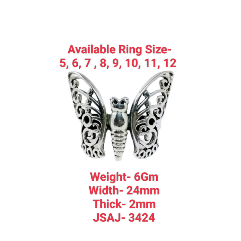 JSAJ BUTTERFLY RING IN 925 STERLING SILVER