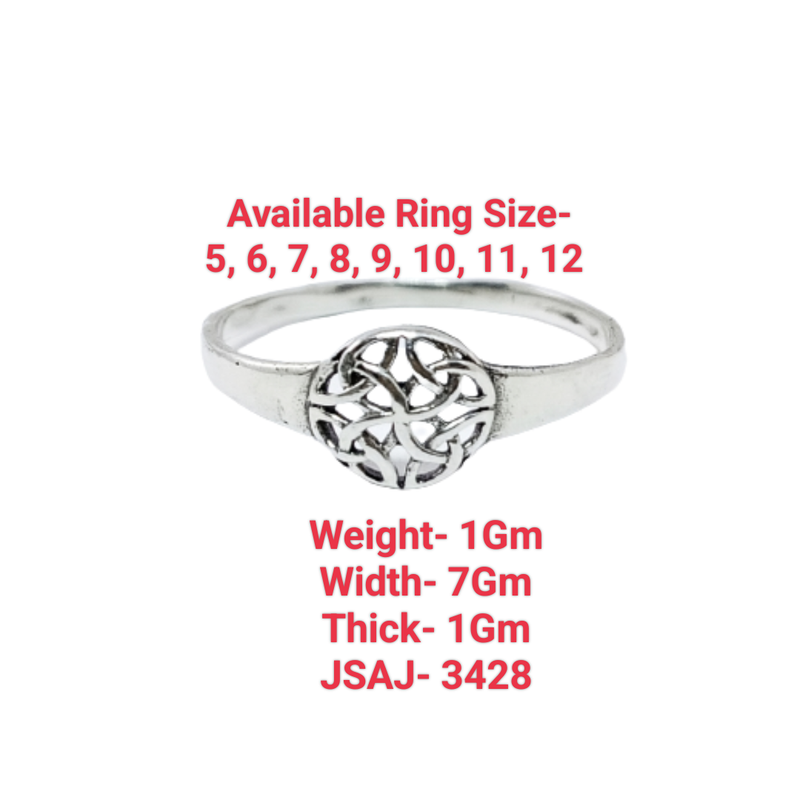 JSAJ PLAIN THIN RING IN 925 STERLING SILVER