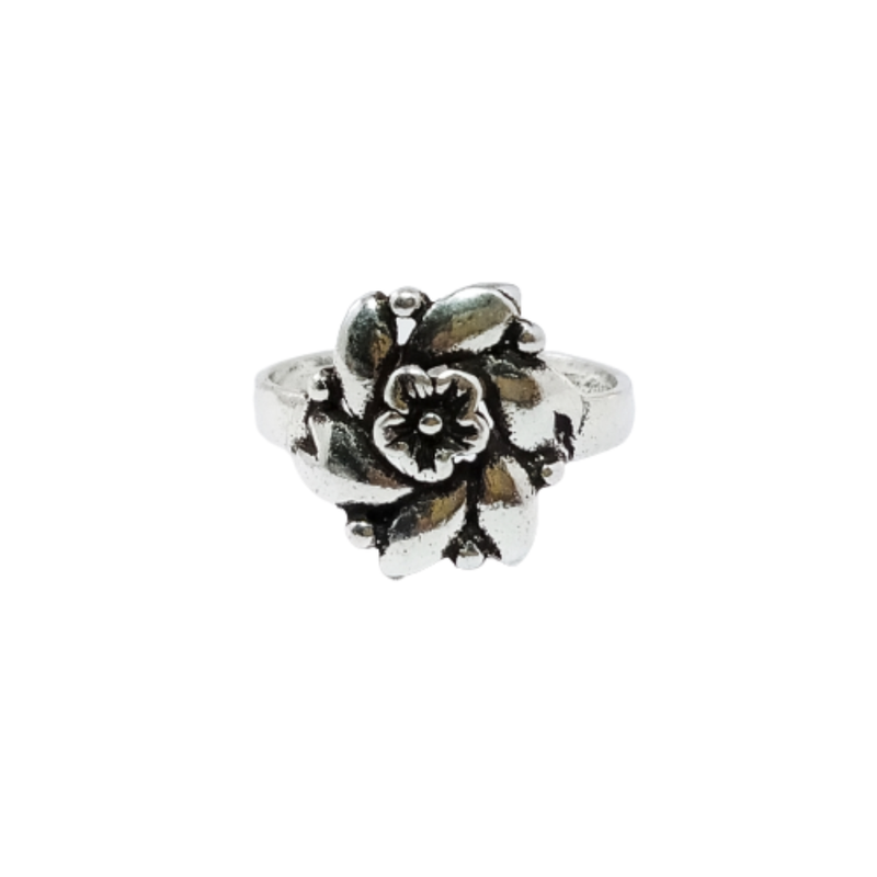 JSAJ FLOWER RING IN 925 STERLING SILVER