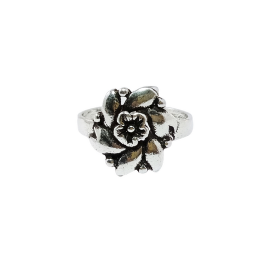 JSAJ FLOWER RING IN 925 STERLING SILVER