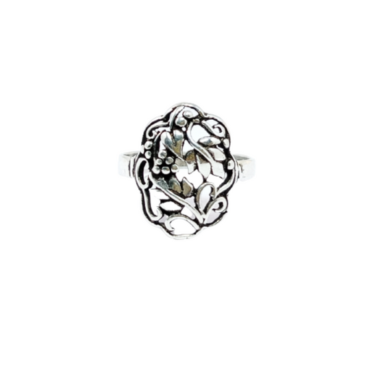 JSAJ PLAIN OVAL SHAPE ZALI RING IN 925 STERLING SILVER