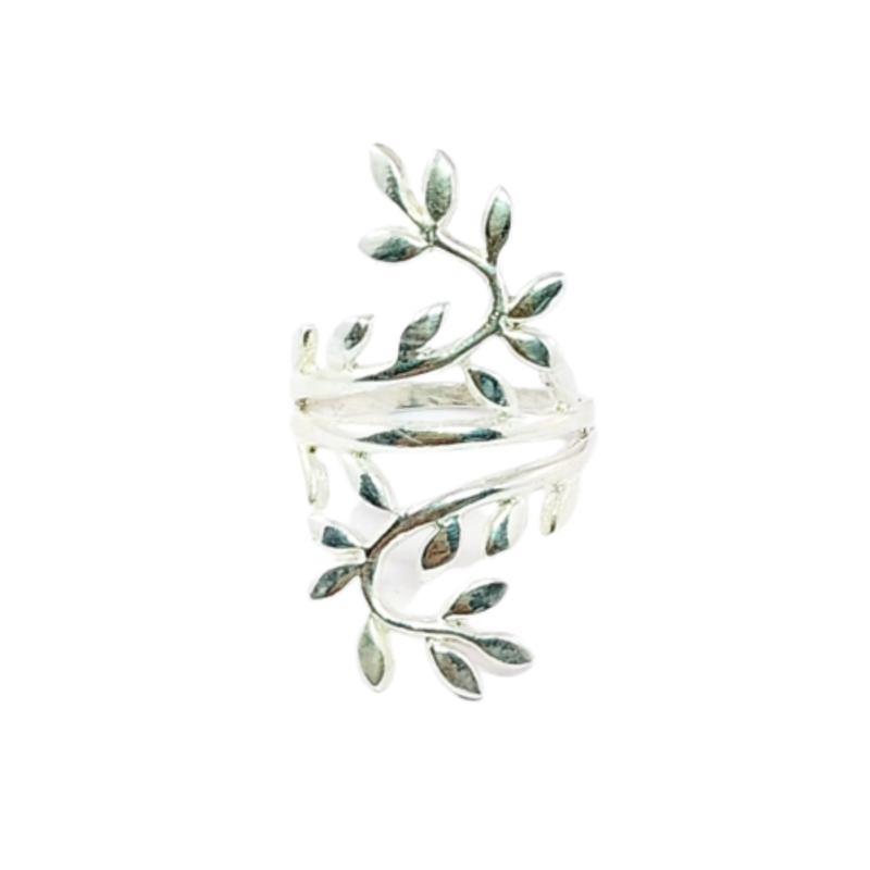 JSAJ LONG LEAF RING IN 925 STERLING SILVER