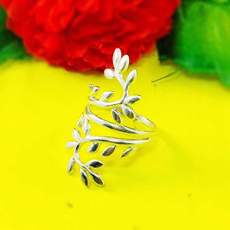 JSAJ LONG LEAF RING IN 925 STERLING SILVER