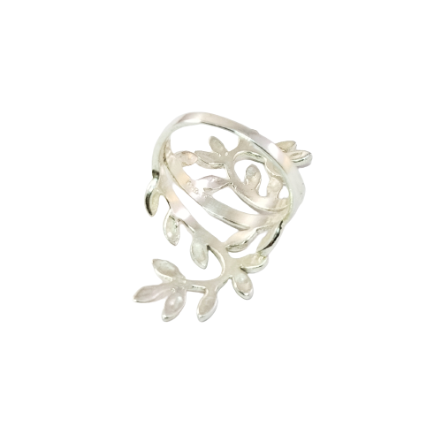 JSAJ LONG LEAF RING IN 925 STERLING SILVER