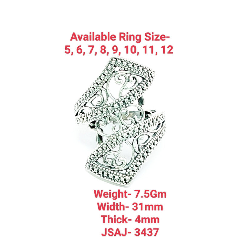 JSAJ ZALI RING IN 925 STERLING SILVER