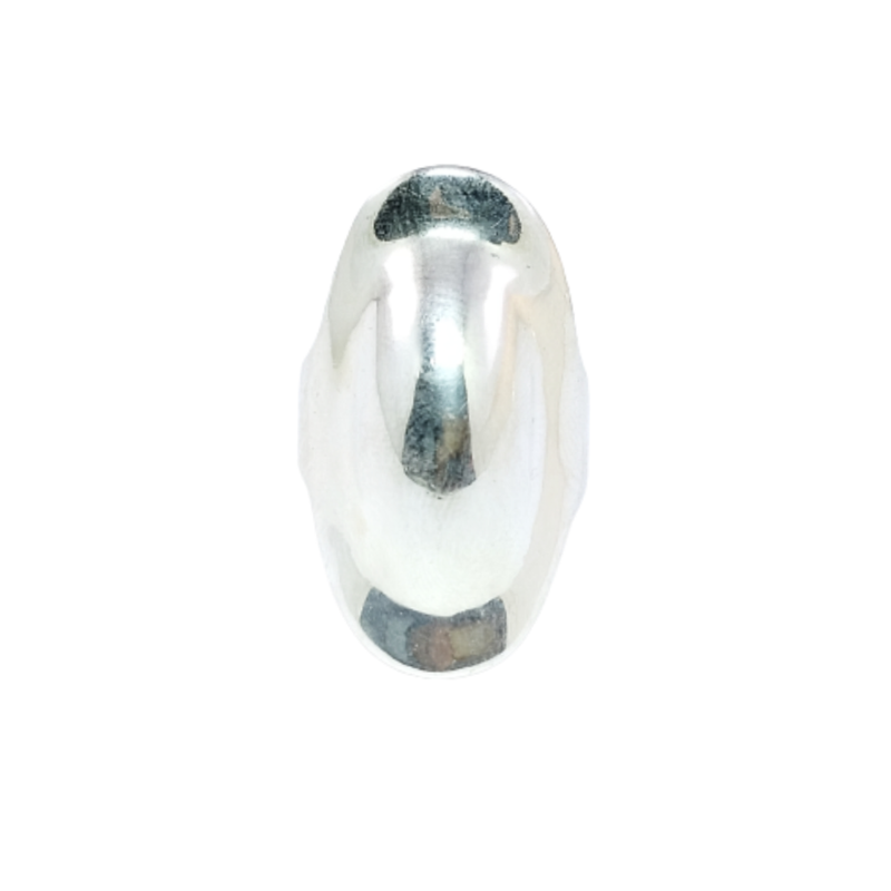 JSAJ LONG OVAL PLAIN RING IN 925 SYERLING SILVER