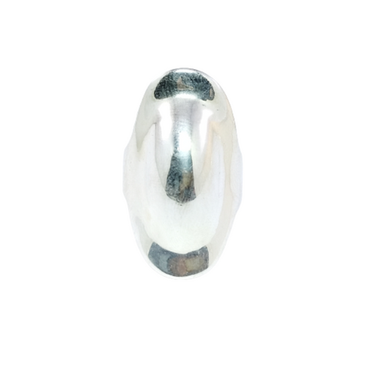 JSAJ LONG OVAL PLAIN RING IN 925 SYERLING SILVER