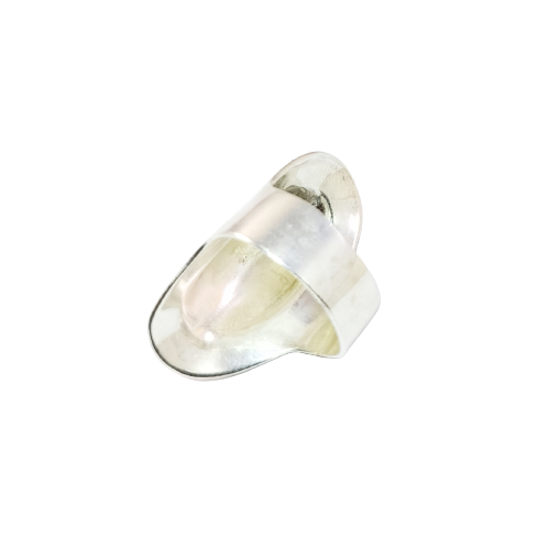 JSAJ LONG OVAL PLAIN RING IN 925 SYERLING SILVER