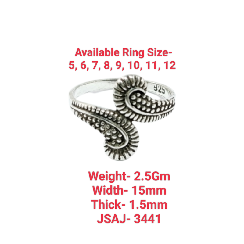 JSAJ PLAIN RING IN 925 STERLING SILVER