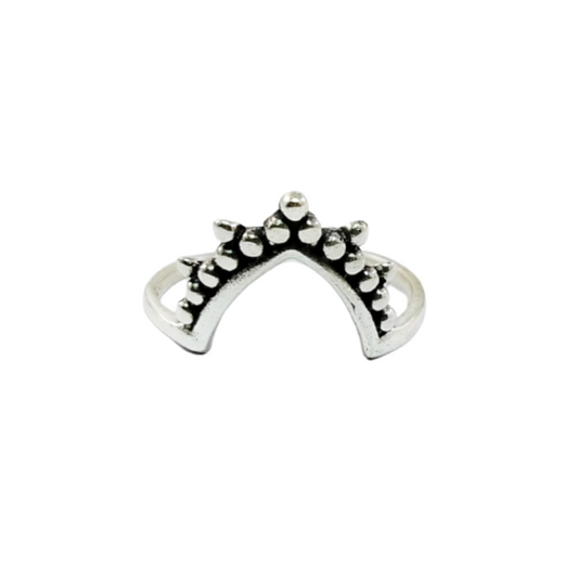 JSAJ CROWN RING IN 925 STERLING SILVER