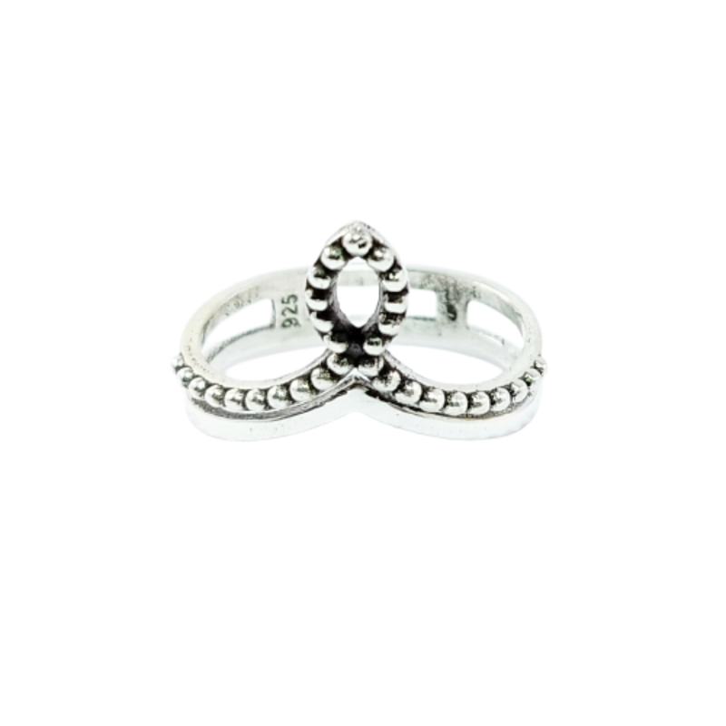 JSAJ CROWN RING IN 925 STERLING SILVER