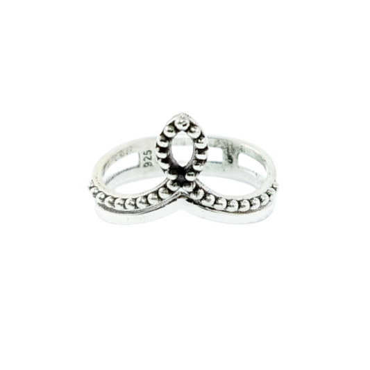 JSAJ CROWN RING IN 925 STERLING SILVER