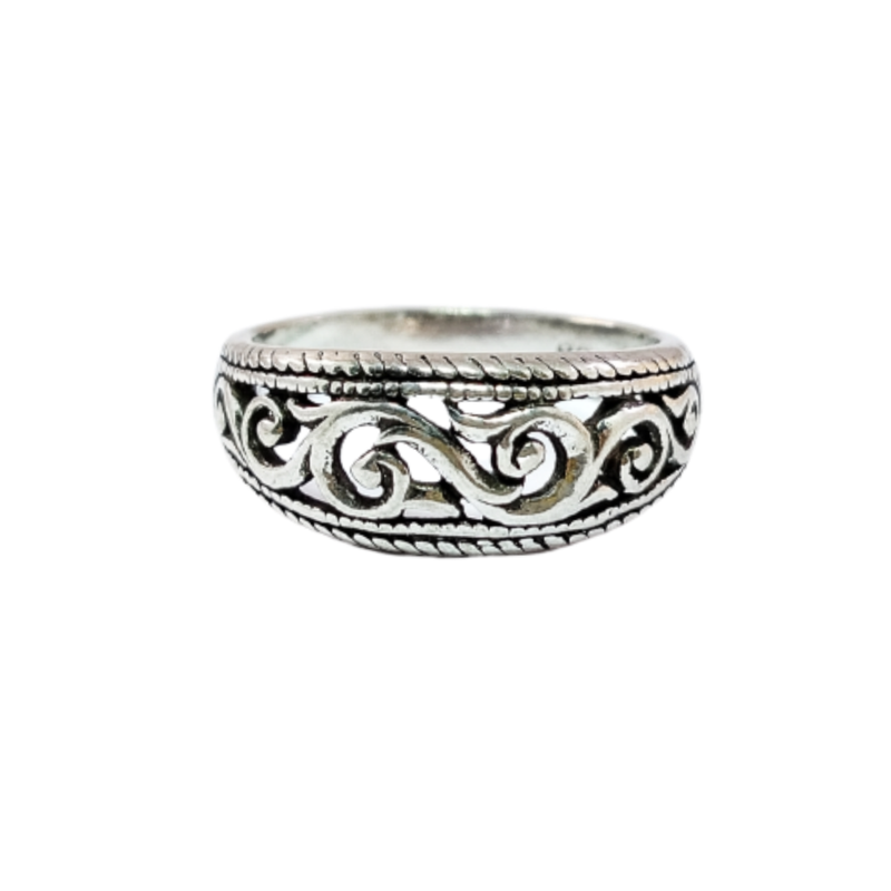 JSAJ ZALI/NETT BAND RING IN 925 STERLING SILVER