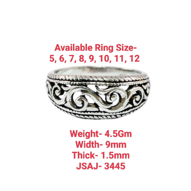 JSAJ ZALI/NETT BAND RING IN 925 STERLING SILVER