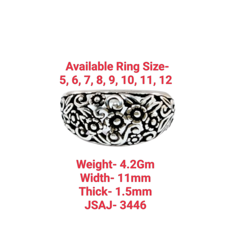 JSAJ ZALI/NETT BAND RING IN 925 STERLING SILVER