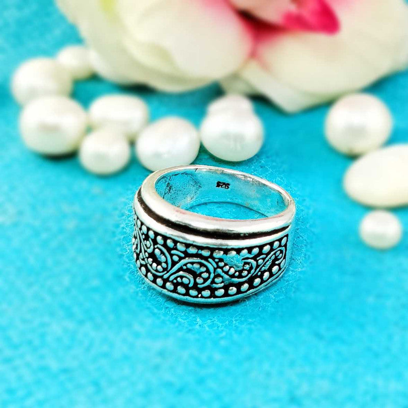JSAJ THICK ZALI/NETT BAND RING IN 925 STERLING SILVER