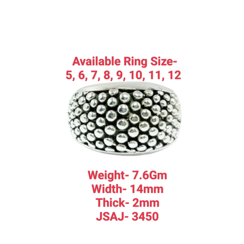 JSAJ BUBBLE BAND RING IN 925 STERLING SILVER