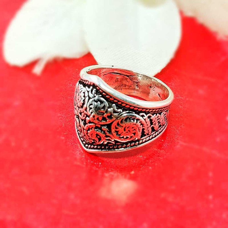 JSAJ FILIGIREE NEPALI BAND RING IN 925 STERLING SILVER