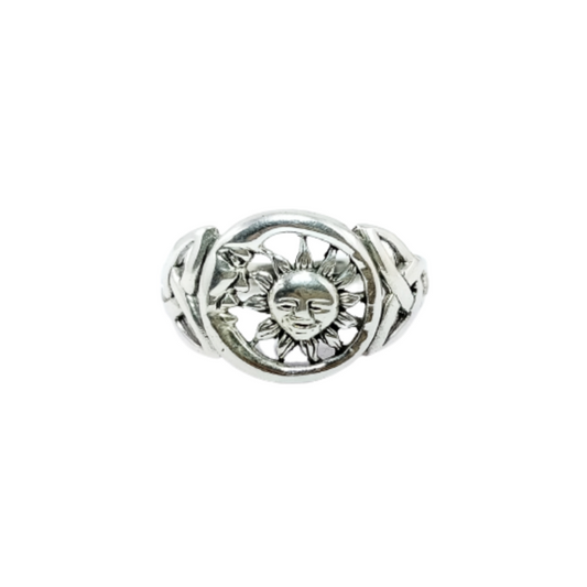 JSAJ SUN RING IN 925 STERLING SILVER
