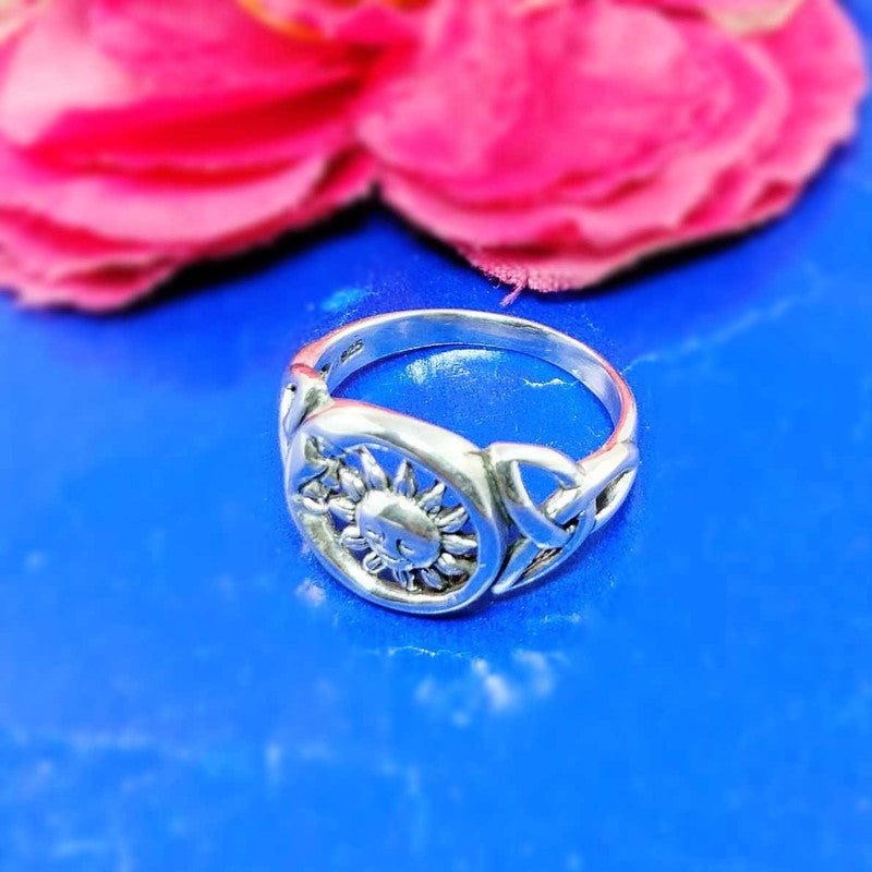 JSAJ SUN RING IN 925 STERLING SILVER