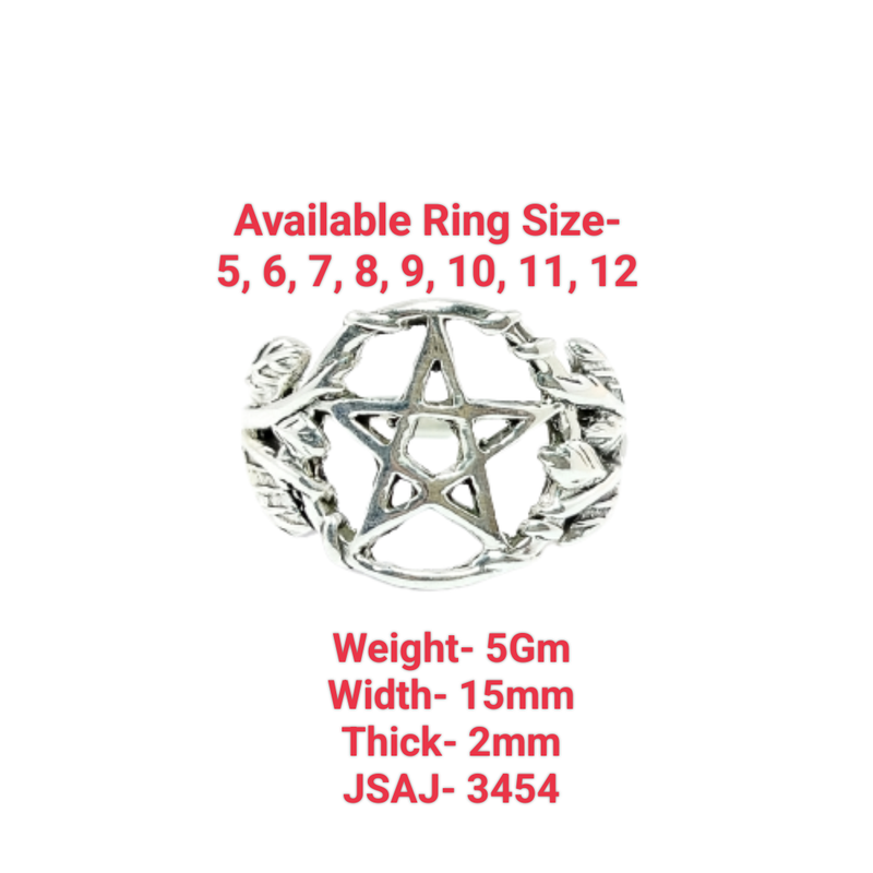 JSAJ STAR RING IN 925 STERLING SILVER