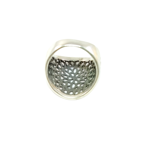 JSAJ THICK ZALI/NETT BAND RING IN 925 STERLING SILVER