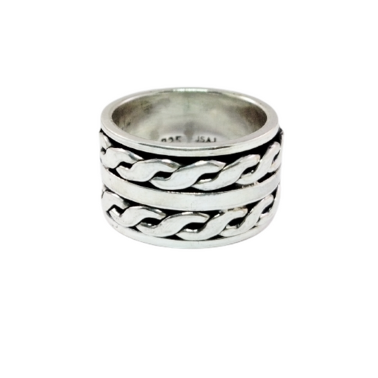 JSAJ THICK 2 LINE BAND RING