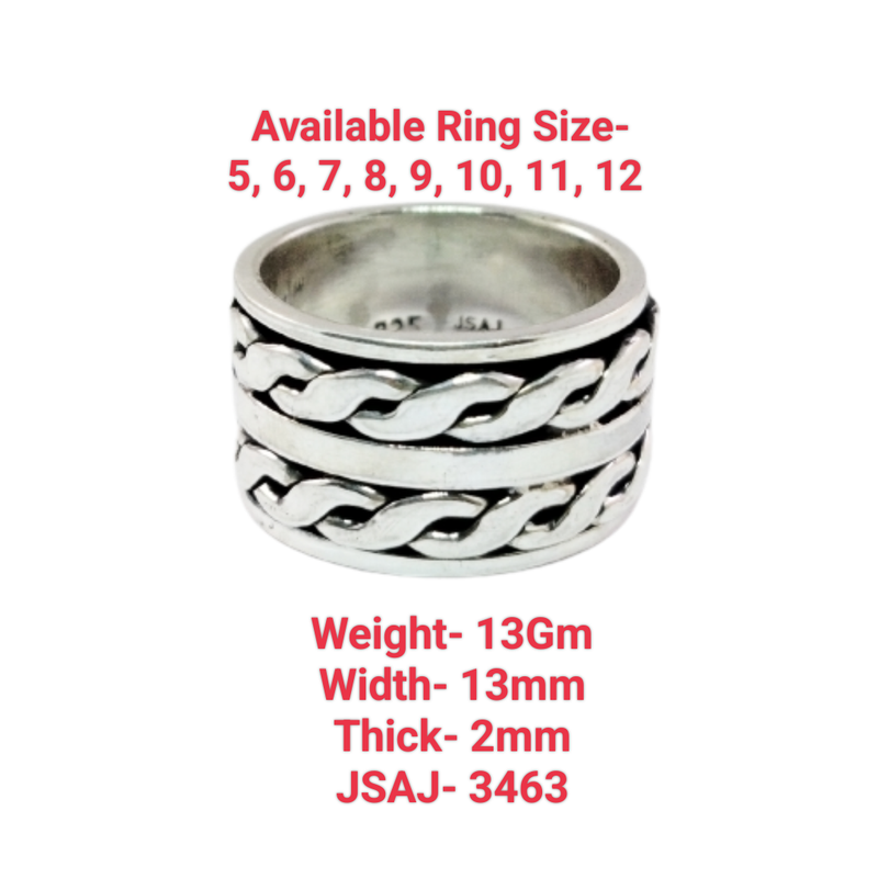 JSAJ THICK 2 LINE BAND RING