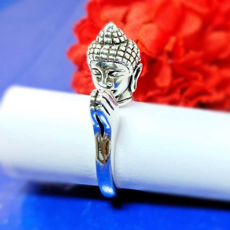 JSAJ BUDDHA RING IN 925 STERLING SILVER