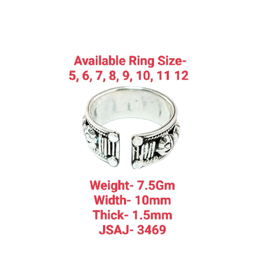 JSAJ OM MANI BAND RING WITH GOLD PLATING