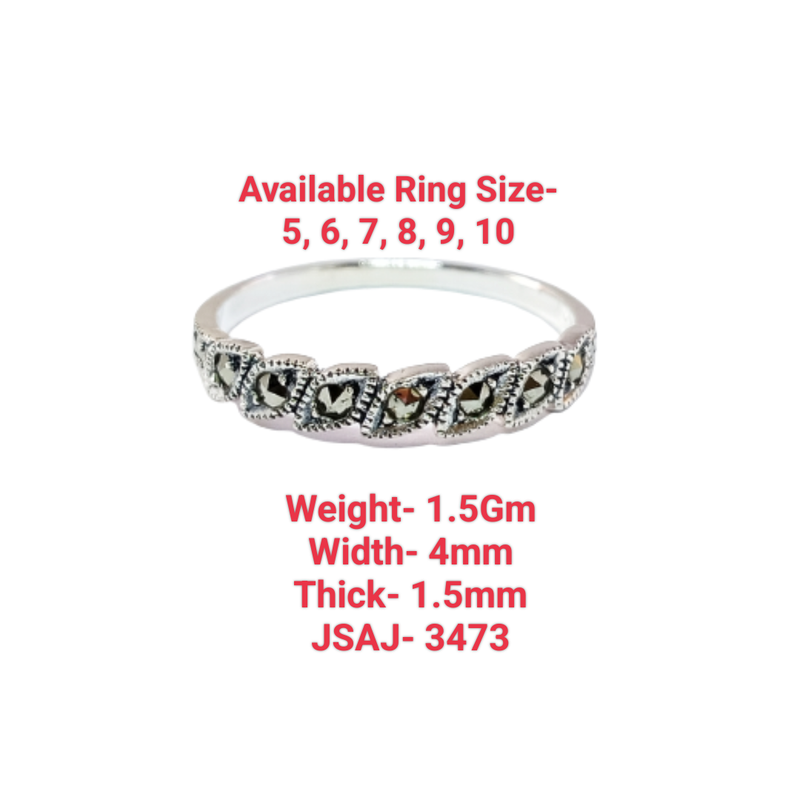 JSAJ MARCASITE BAND RING