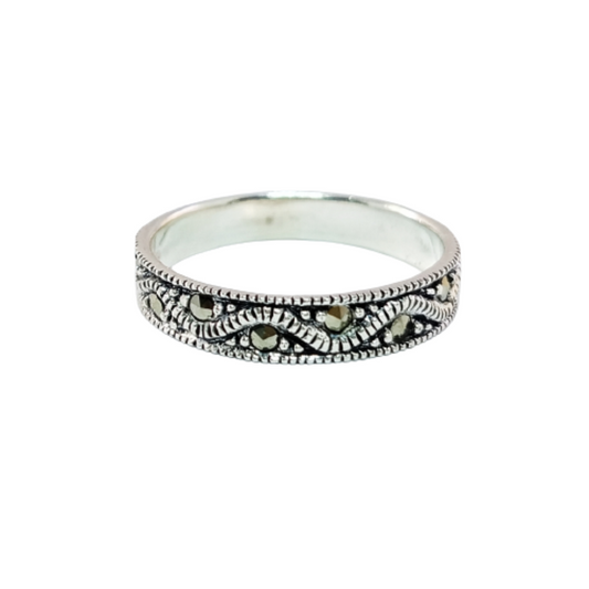 JSAJ MARCASITE BAND RING