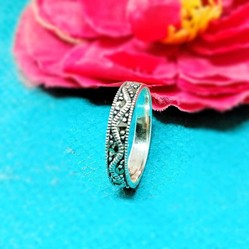 JSAJ MARCASITE BAND RING