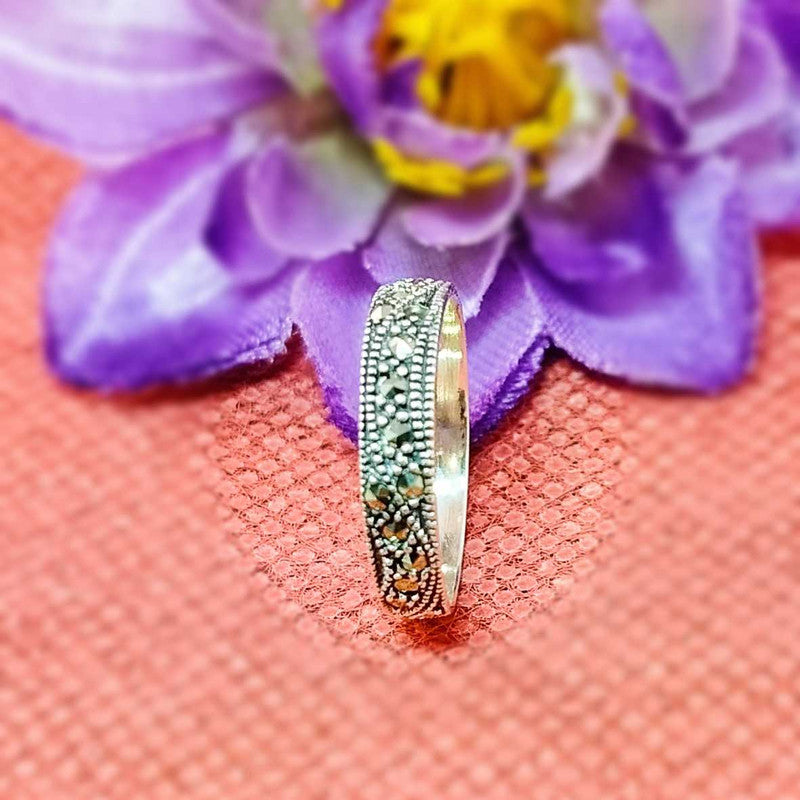 JSAJ MARCASITE BAND RING