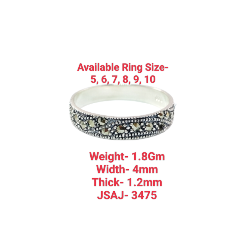 JSAJ MARCASITE BAND RING