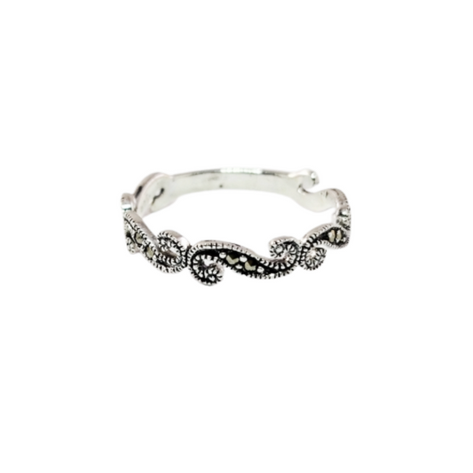 JSAJ MARCASITE BAND RING