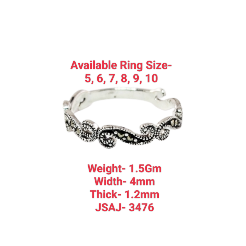 JSAJ MARCASITE BAND RING