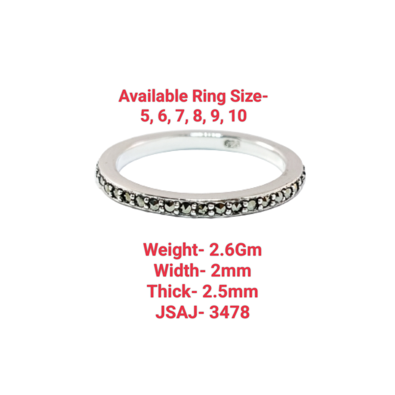 JSAJ MARCASITE BAND RING