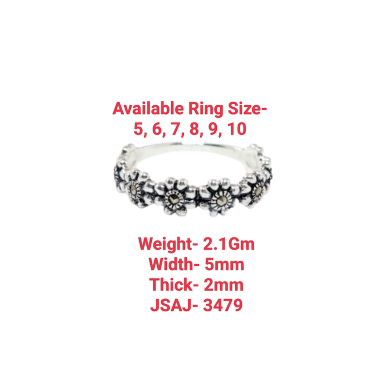 JSAJ MARCASITE BAND RING