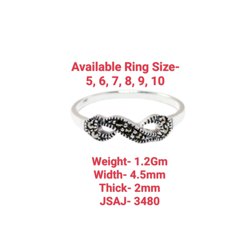 JSAJ MARCASITE BAND RING